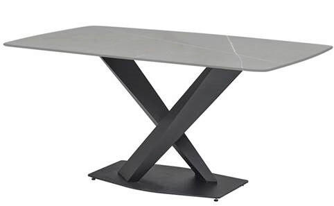 ÉTKEZŐASZTAL - fekete/szürke, Modern, fém/kerámia (180/90/75cm) - MID.YOU