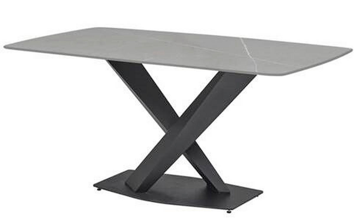 ÉTKEZŐASZTAL - fekete/szürke, Modern, fém/kerámia (180/90/75cm) - MID.YOU