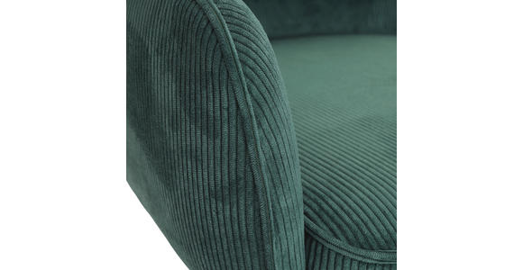 BARHOCKER Cord Grün Stoffauswahl, Sitzfläche 360° drehbar  - Schwarz/Grün, Design, Textil/Metall (54/98-120/58cm) - Novel