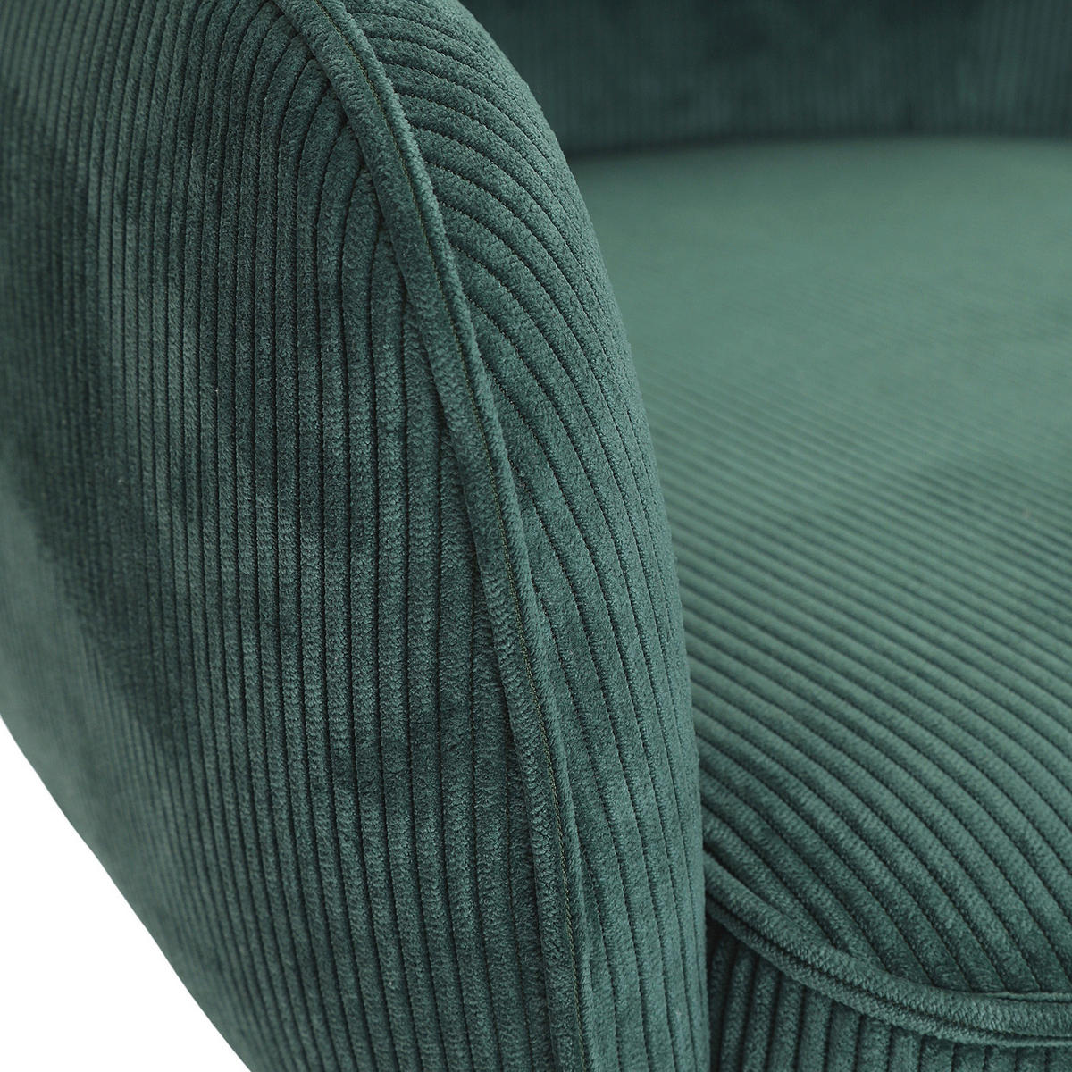 BARHOCKER Cord Grün Stoffauswahl, Sitzfläche 360° drehbar  - Schwarz/Grün, Design, Textil/Metall (54/98-120/58cm) - Novel