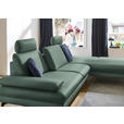 ECKSOFA in Echtleder Opal  308/195 cm  - Opal/Schwarz, Design, Leder/Metall (308/195cm) - Dieter Knoll