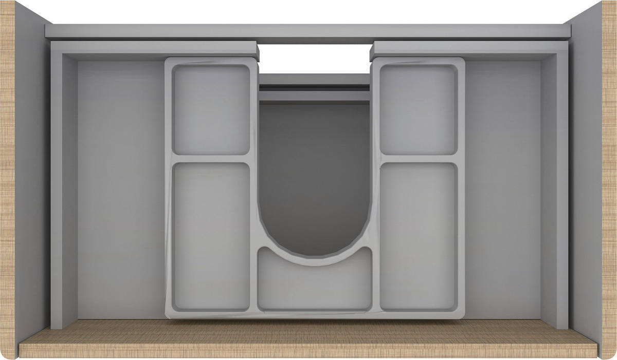 BADEZIMMER 3-teilig  in  - Eichefarben/Weiß Hochglanz, MODERN, Glas/Keramik (80/119/45cm) - MID.YOU