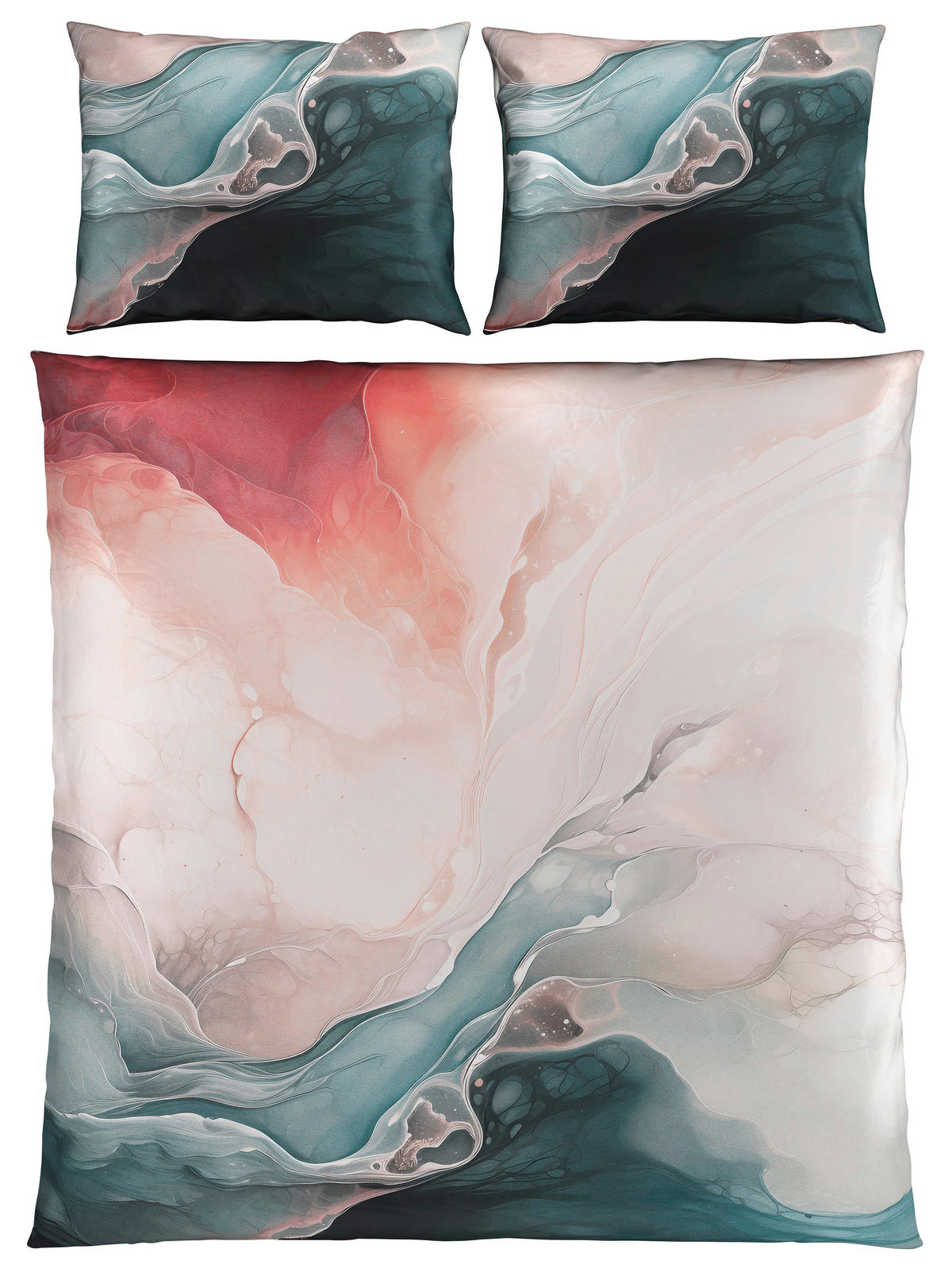 LENJERIE DE PAT CU DOUĂ FEȚE 220/200 cm  - roz/gri, Design, textil (220/200cm) - Novel