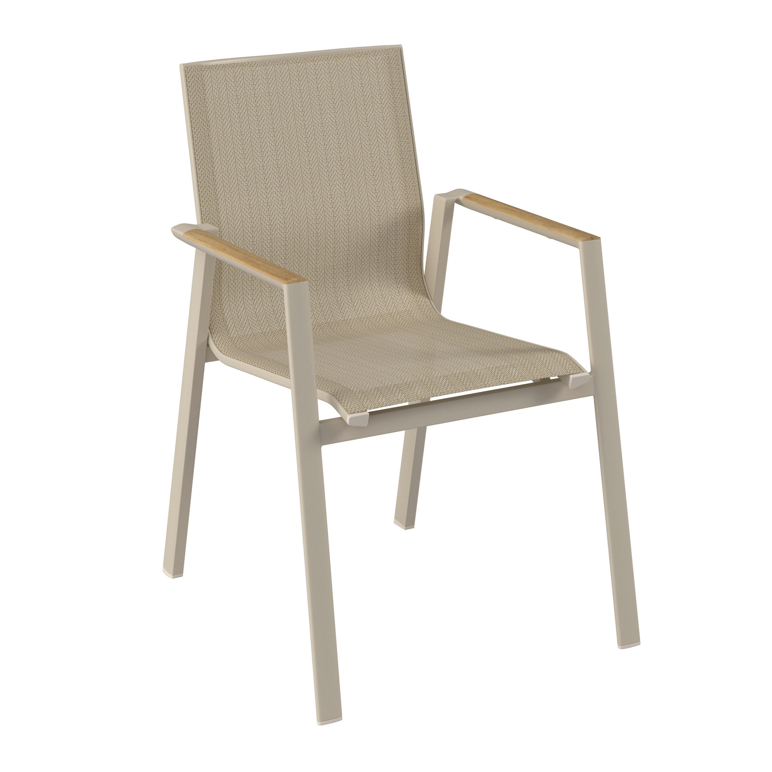 STAPELSESSEL in Holz, Metall, Textil Naturfarben  - Naturfarben/Teakfarben, Lifestyle, Holz/Textil (57,5/88/67cm) - Amatio