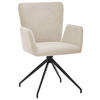 ARMLEHNSTUHL  in Stahl Bouclé  - Creme/Schwarz, Trend, Textil/Metall (57/86/61,5cm) - SetOne by Musterring
