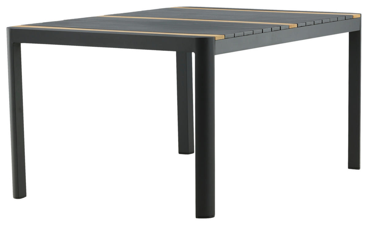 UTEBORD trä, metall  - svart, Klassisk, metall/trä (90/75/150cm) - Gardenson