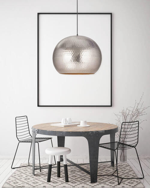 HÄNGELEUCHTE  47/35/47 cm   - Nickelfarben, Trend, Metall (47/35/47cm) - Kayoom