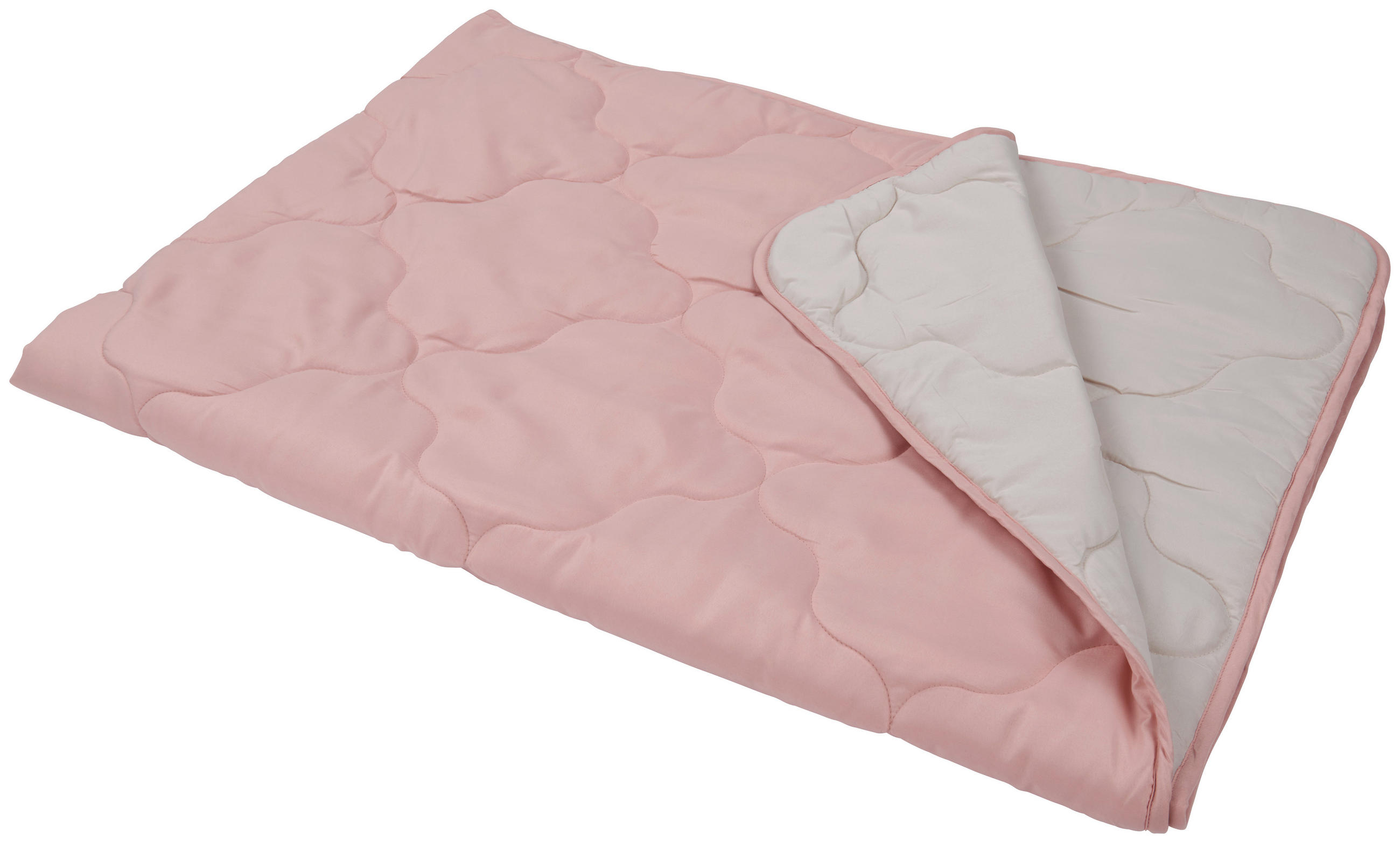 LETNÍ PŘIKRÝVKA, 140/200 cm, polyester - bílá/růžová, Konvenční, textil (140/200cm) - Sleeptex