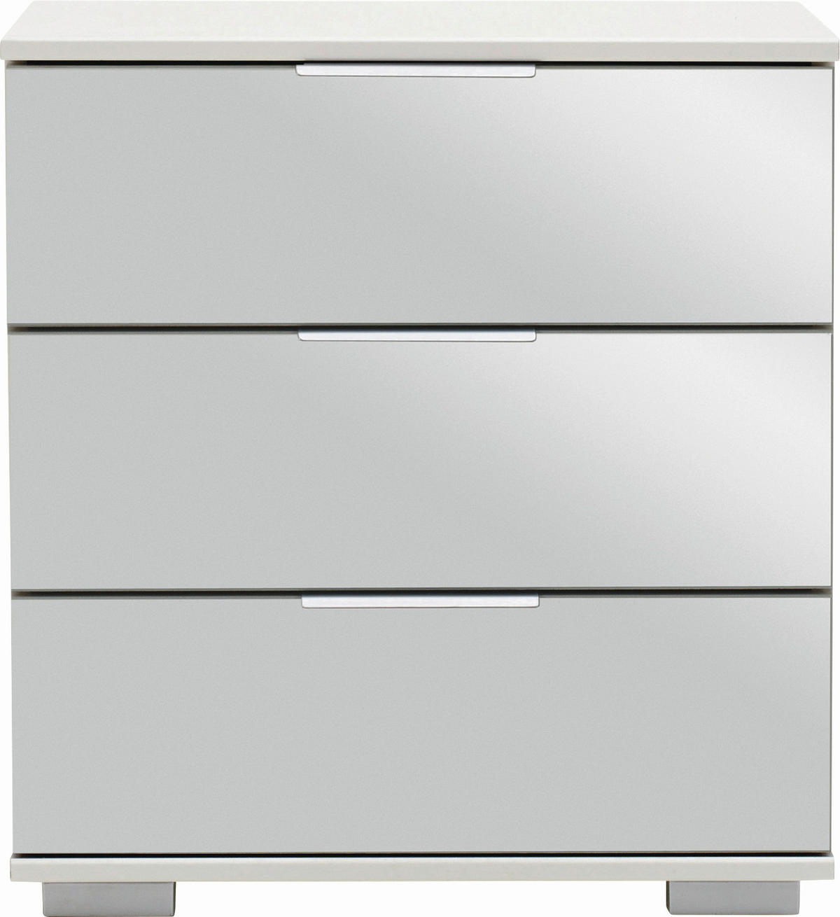 NOČNÍ STOLEK, bílá, 52/58/38 cm - bílá/barvy hliníku, Design, kov/kompozitní dřevo (52/58/38cm) - Carryhome