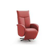 DREHSTUHL  in Rot  - Rot/Schwarz, MODERN, Leder/Metall (75/112/82cm) - Sit & More