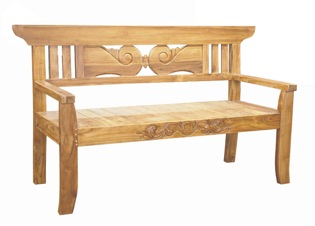 GARTENBANK 163,5/97/61 cm Teakholz   - Braun, Basics, Holz (163,5/97/61cm) - Gardenson