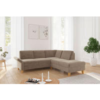 ECKSOFA ROCHELLE E Hellbraun Flachgewebe  - Hellbraun/Eichefarben, KONVENTIONELL, Holz/Textil (240/216cm) - Sit & More