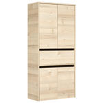 MIDISCHRANK 66,8/145,6/33 cm  - Hellgrau/Pinienfarben, KONVENTIONELL, Glas/Holzwerkstoff (66,8/145,6/33cm) - Xora