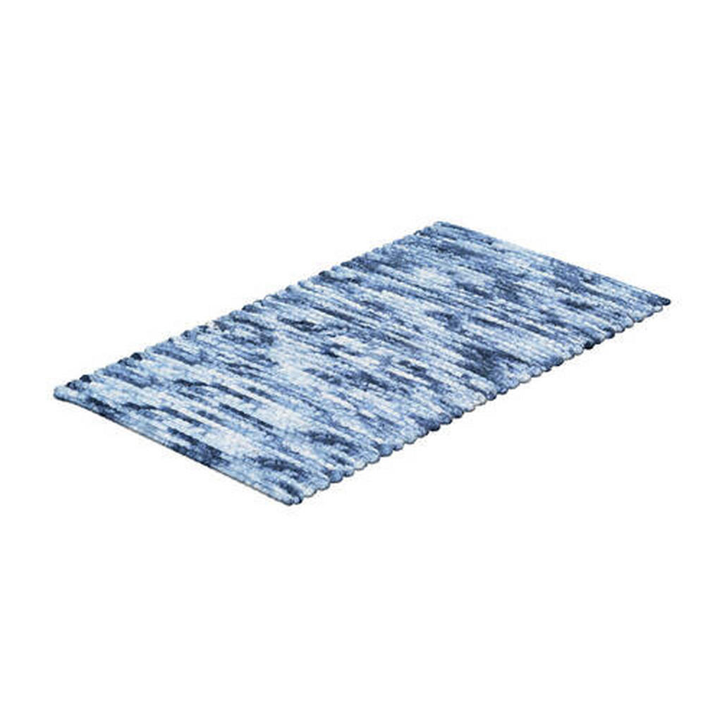 Thumbnail - Xxxl Badteppich Leonie, Blau, Textil, Tropfen, rechteckig, 65x115 cm, Oeko-Tex® Standard 100, Made in Europe, für Fußbod...