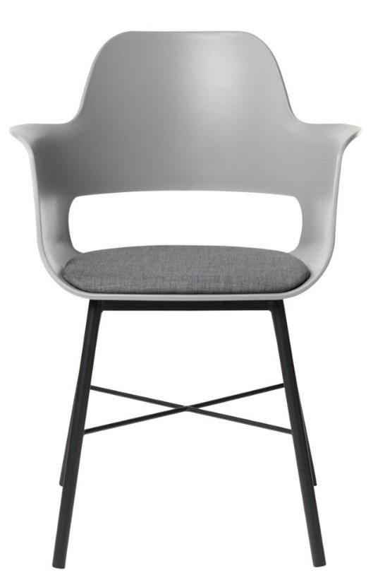 STOL MED ARMSTÖD  - svart/grå, Design, metall/textil (59/83/57cm) - Niels Andersson