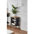 BEISTELLTISCH 44/44/60 cm Naturfarben, Schwarz rund  - Schwarz/Naturfarben, Trend, Holzwerkstoff/Metall (44/44/60cm) - Xora