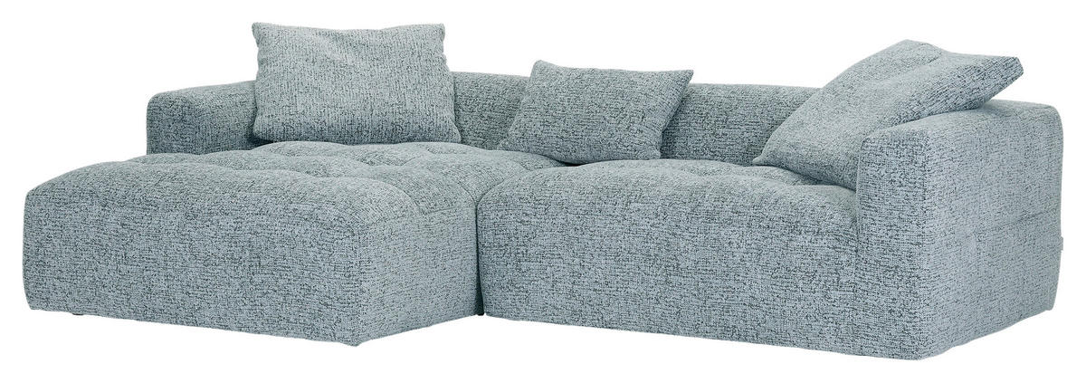 ECKSOFA Mintgrün  - Schwarz/Mintgrün, KONVENTIONELL, Kunststoff/Textil (170/276cm) - Carryhome