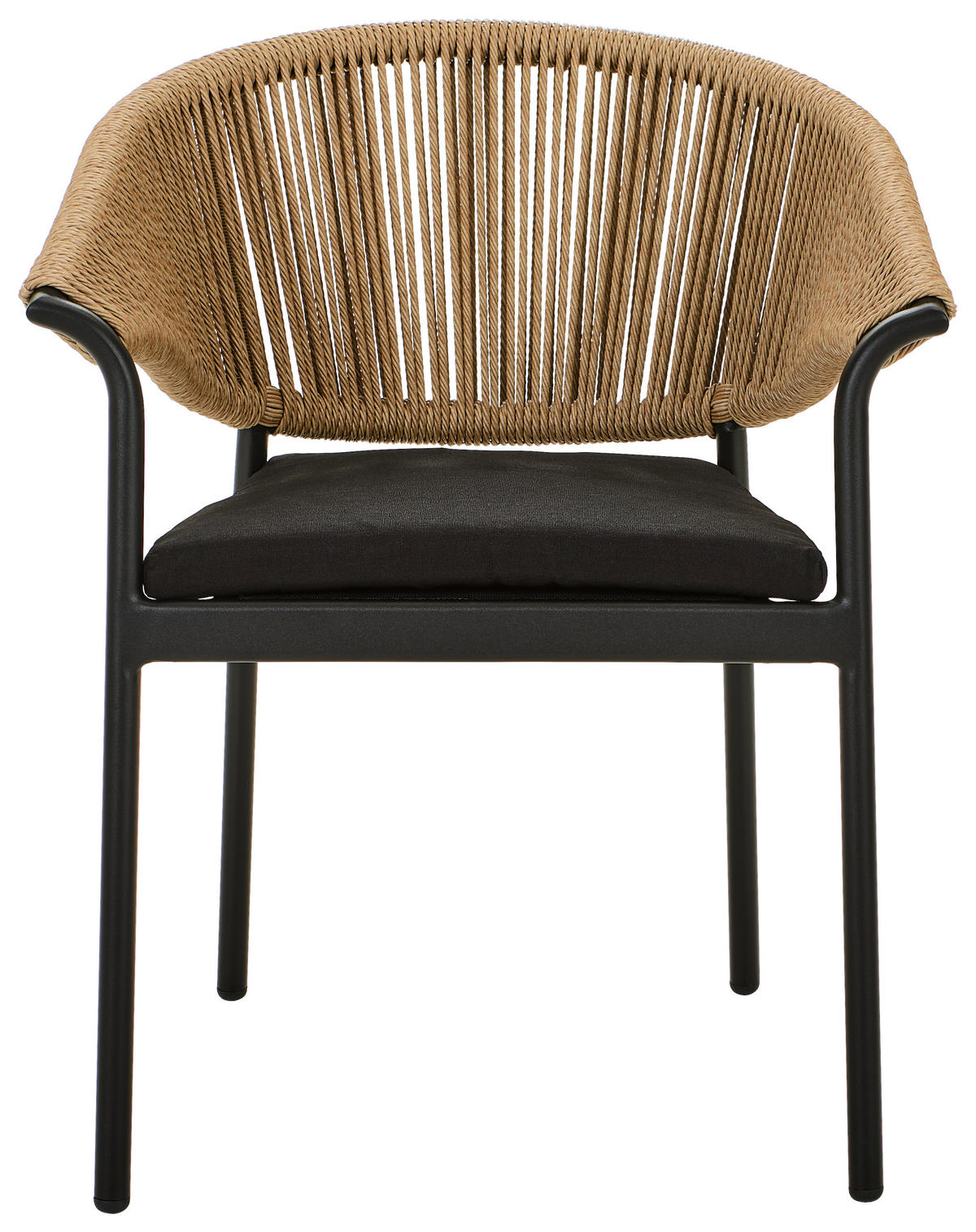 STOLICA SLOŽIVA  prirodne boje, crna  metal, plastika, tekstil      - prirodne boje/crna, Design, metal/tekstil (64/79,5/59cm) - Dieter Knoll