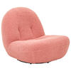 SESSEL Bouclé Koralle    - Koralle/Schwarz, MODERN, Textil/Metall (74/67/93cm) - MID.YOU