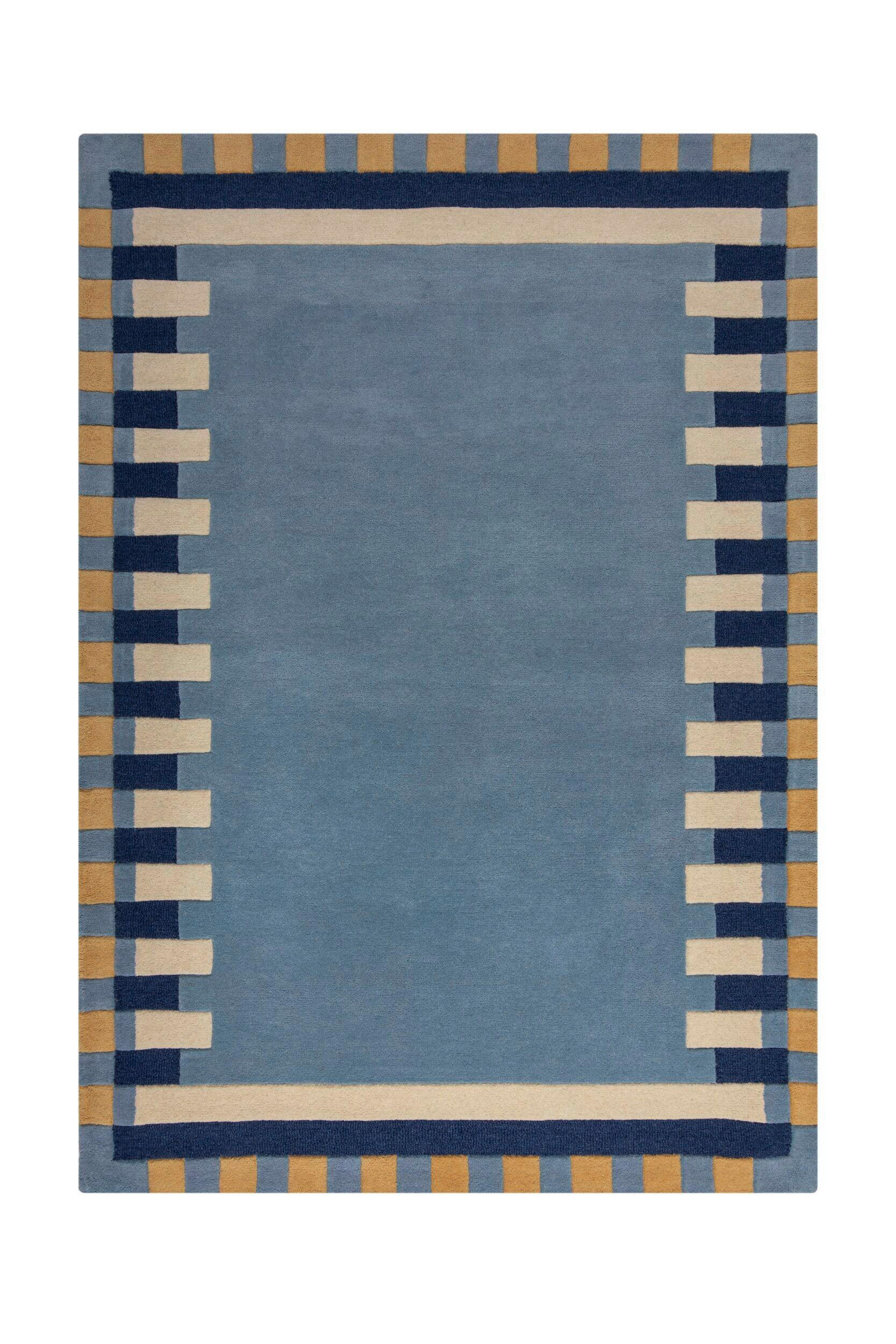 WOLLTEPPICH 160/230 cm Blau, Gelb  - Blau/Gelb, MODERN, Textil (160/230cm) - Xora