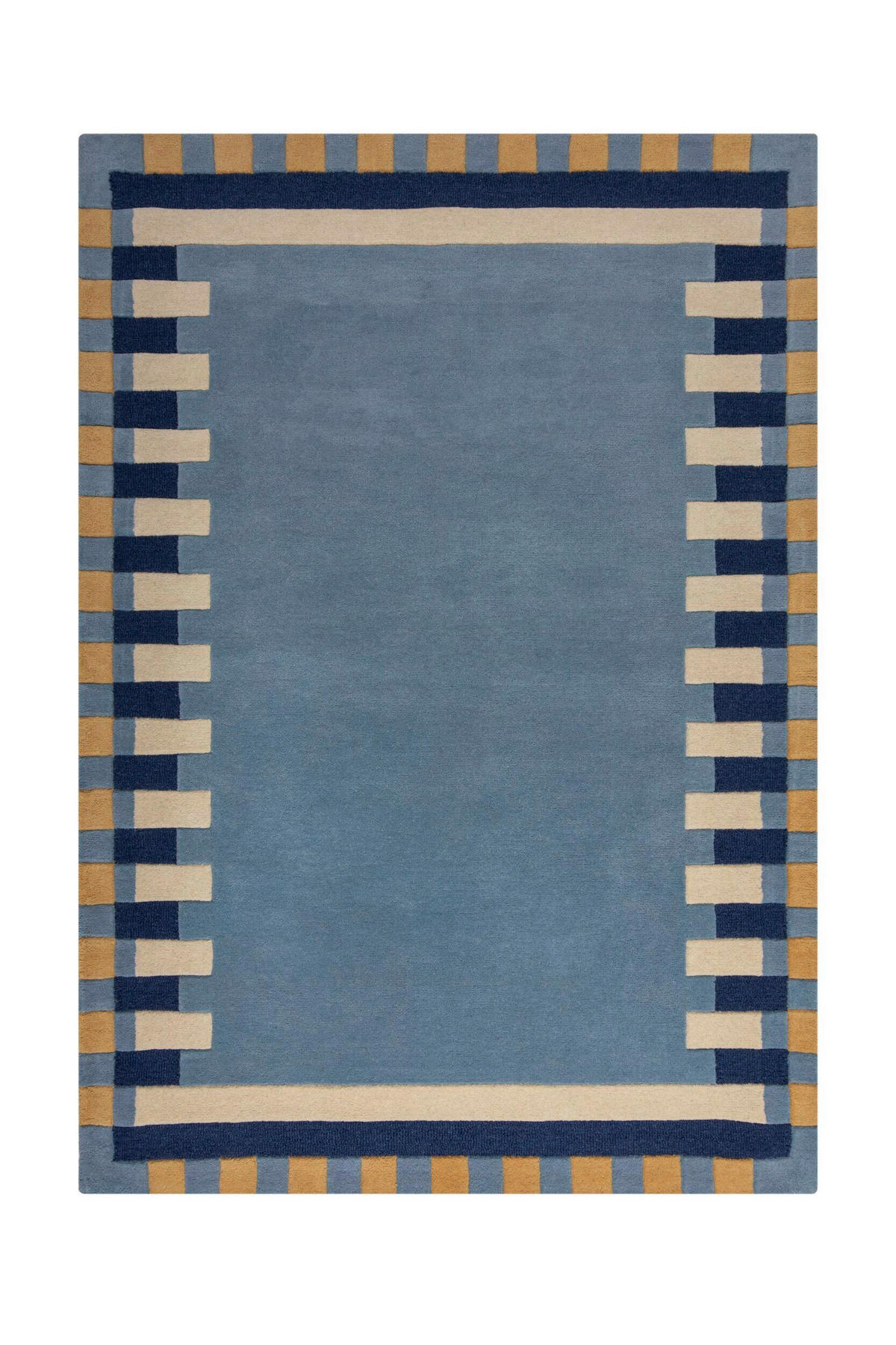 WOLLTEPPICH 160/230 cm Blau, Gelb  - Blau/Gelb, MODERN, Textil (160/230cm) - Xora