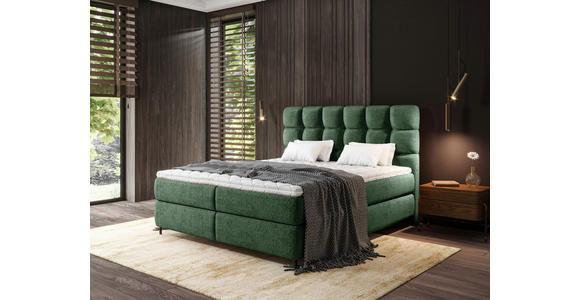 BOXSPRINGBETT 180/200 cm  in Grün  - Schwarz/Grün, Trend, Textil/Metall (180/200cm) - Esposa