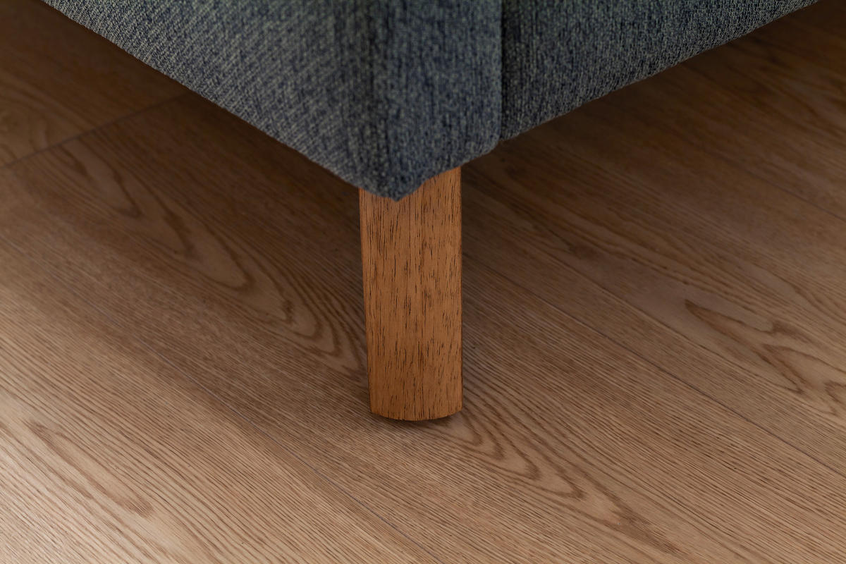 POLSTERBETT 140/200 cm  in Blau  - Blau/Eichefarben, Konventionell, Holz/Textil (140/200cm) - Livetastic
