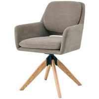 ARMLEHNSTUHL in Holz, Metall, Textil Braun  - Braun/Naturfarben, KONVENTIONELL, Holz/Textil (59/89/65cm) - Livetastic
