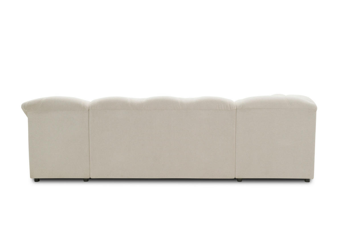 WOHNLANDSCHAFT FLORES FK Creme Mikrofaser  - Creme/Schwarz, KONVENTIONELL, Kunststoff/Textil (293/293/142cm) - MID.YOU