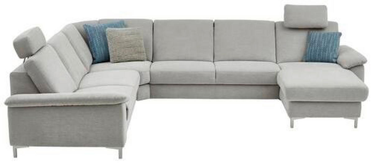 SOFFA i chenille silver, ljusgrå  - aluminiumfärg/ljusgrå, Design, metall/textil (265/333/170cm) - Dieter Knoll