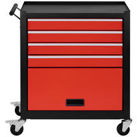 WERKSTATTWAGEN TC-174001  - Rot/Schwarz, KONVENTIONELL, Kunststoff/Metall (61,6/33/74,5cm)