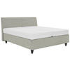 BOXSPRINGBETT 180/200 cm,  in Grau, gepolstertes Kopfteil, Matratzen, H3 + H3 = fest  - Schwarz/Grau, Design, Holzwerkstoff/Kunststoff (180/200cm) - RUF Betten