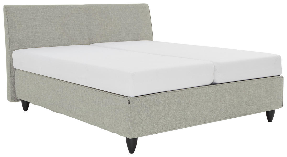 BOXSPRINGBETT 200/200 cm  in Grau  - Schwarz/Grau, Design, Holzwerkstoff/Kunststoff (200/200cm) - RUF Betten