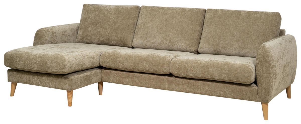 SOFFA i sammet brun  - brun/ekfärgad, Klassisk, metall/trä (258/81/138cm) - Best Price