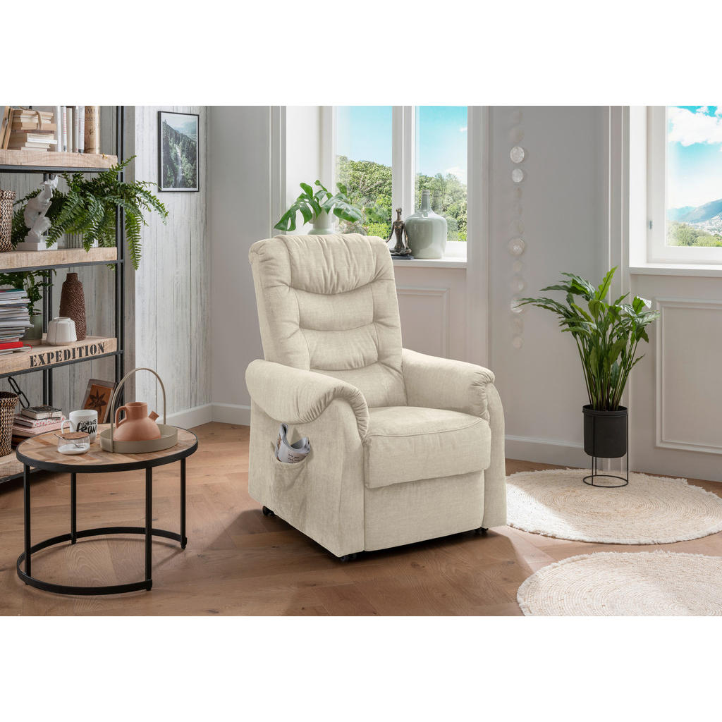 Thumbnail - Livetastic Fernsehsessel, Beige, Textil, 76x106x94 cm, Made in EU, Stoffauswahl, Relaxfunktion, Netzbetrieb, Wohnzimmer,...