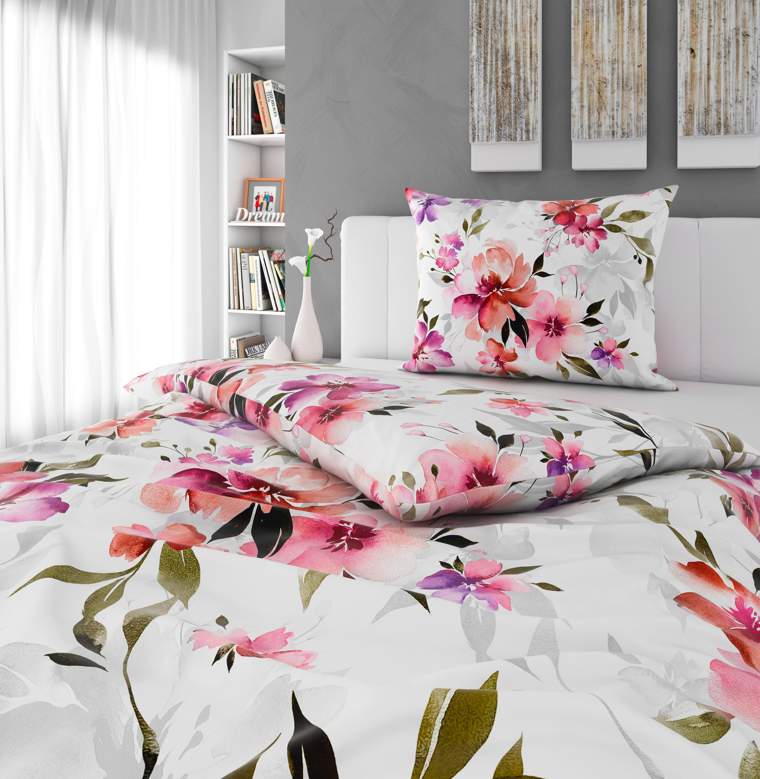 POSTELJINA ED 140/200 cm saten bela  - bela, Konvencionalno, tekstil (140/200cm) - Esposa
