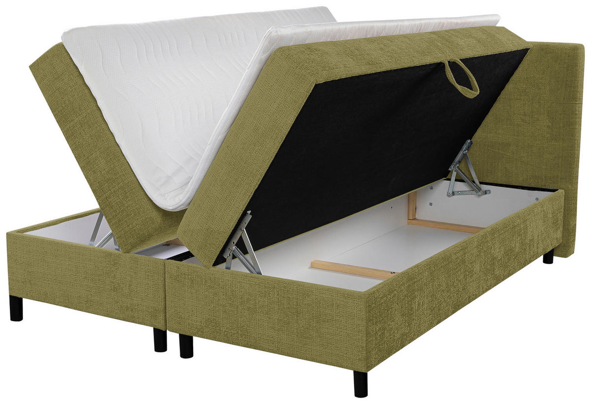 BOXBETT 180/200 cm  in Grün  - Schwarz/Grün, MODERN, Holz/Kunststoff (180/200cm) - MID.YOU
