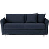 SCHLAFSOFA in Textil Dunkelblau  - Chromfarben/Dunkelblau, Modern, Textil/Metall (194/85/100cm) - Bali