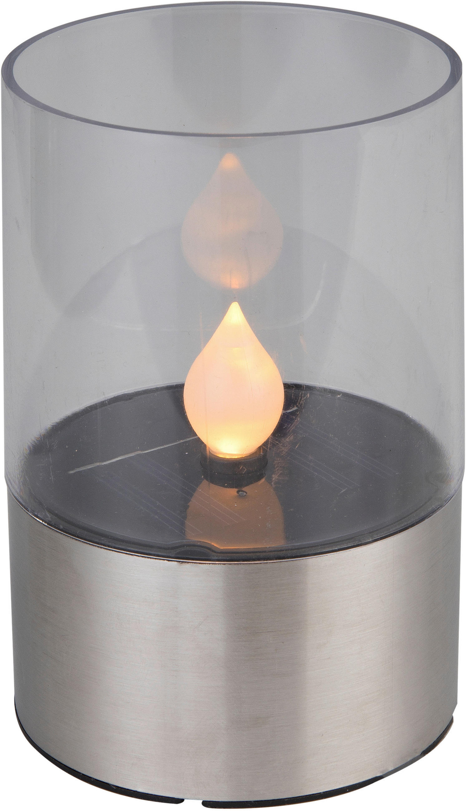 Solarleuchte Edelstahlfarbe Bella 1xled H: 11cm