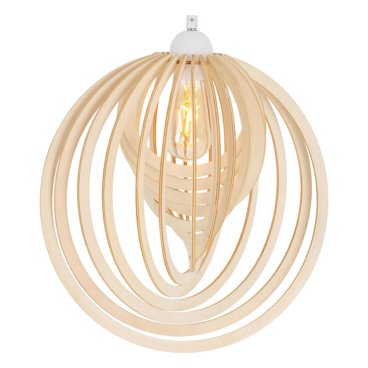 HÄNGELEUCHTE ARMELLA 40/145 cm   - Naturfarben/Weiß, Natur, Holz/Kunststoff (40/145cm) - Näve