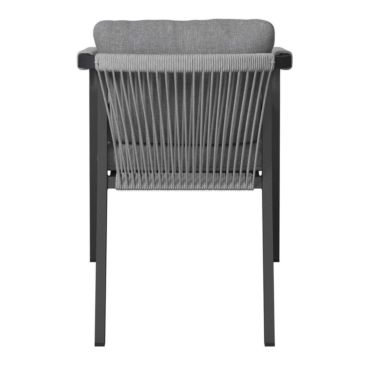 GARTENTISCHGRUPPE  - Anthrazit/Grau, MODERN, Textil/Metall (162/73/90cm) - Ambia Garden