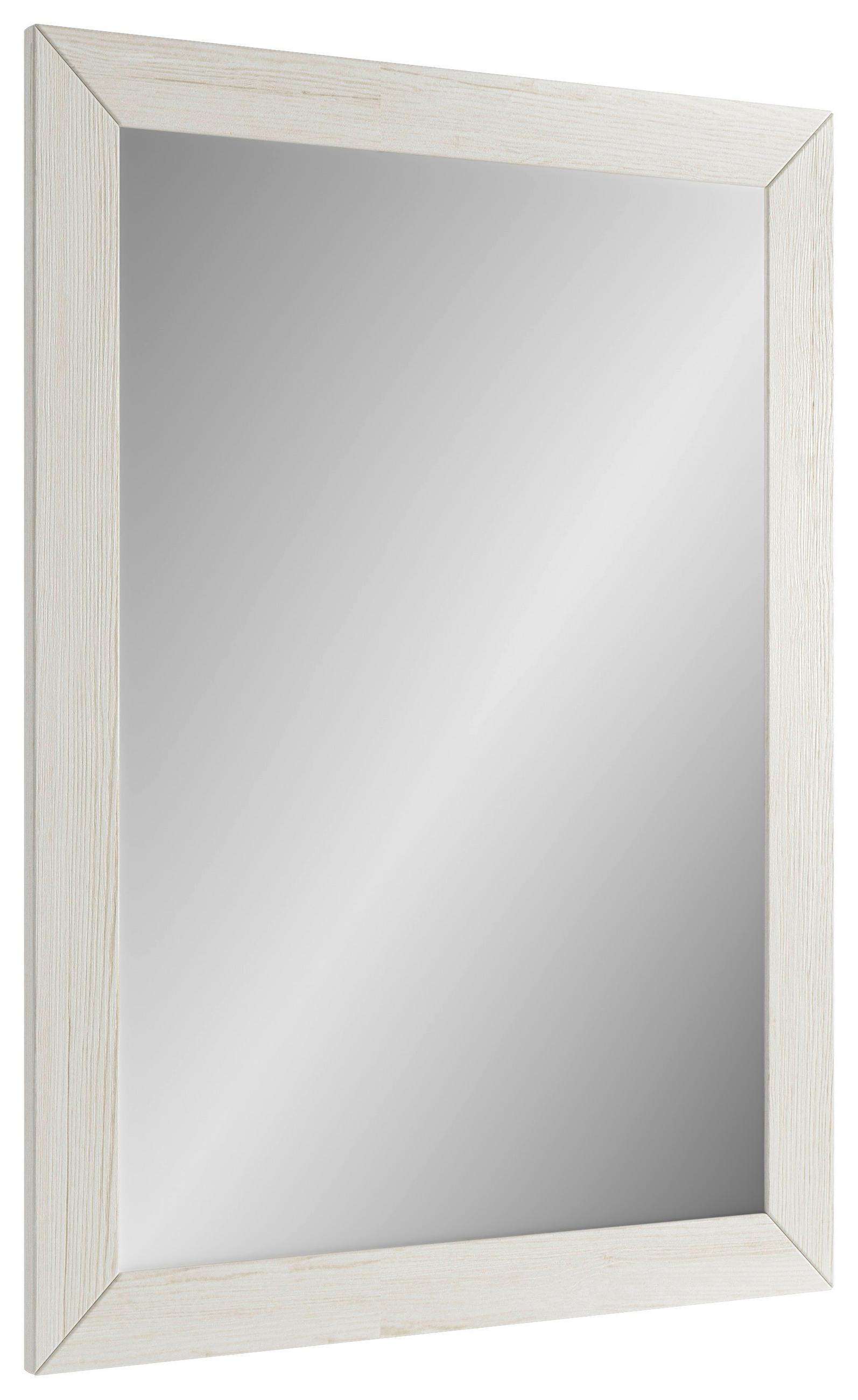 WANDSPIEGEL 100/70/2 cm    in rechteckig  - Weiß/Pinienfarben, Basics, Glas/Holzwerkstoff (100/70/2cm) - SetOne by Musterring
