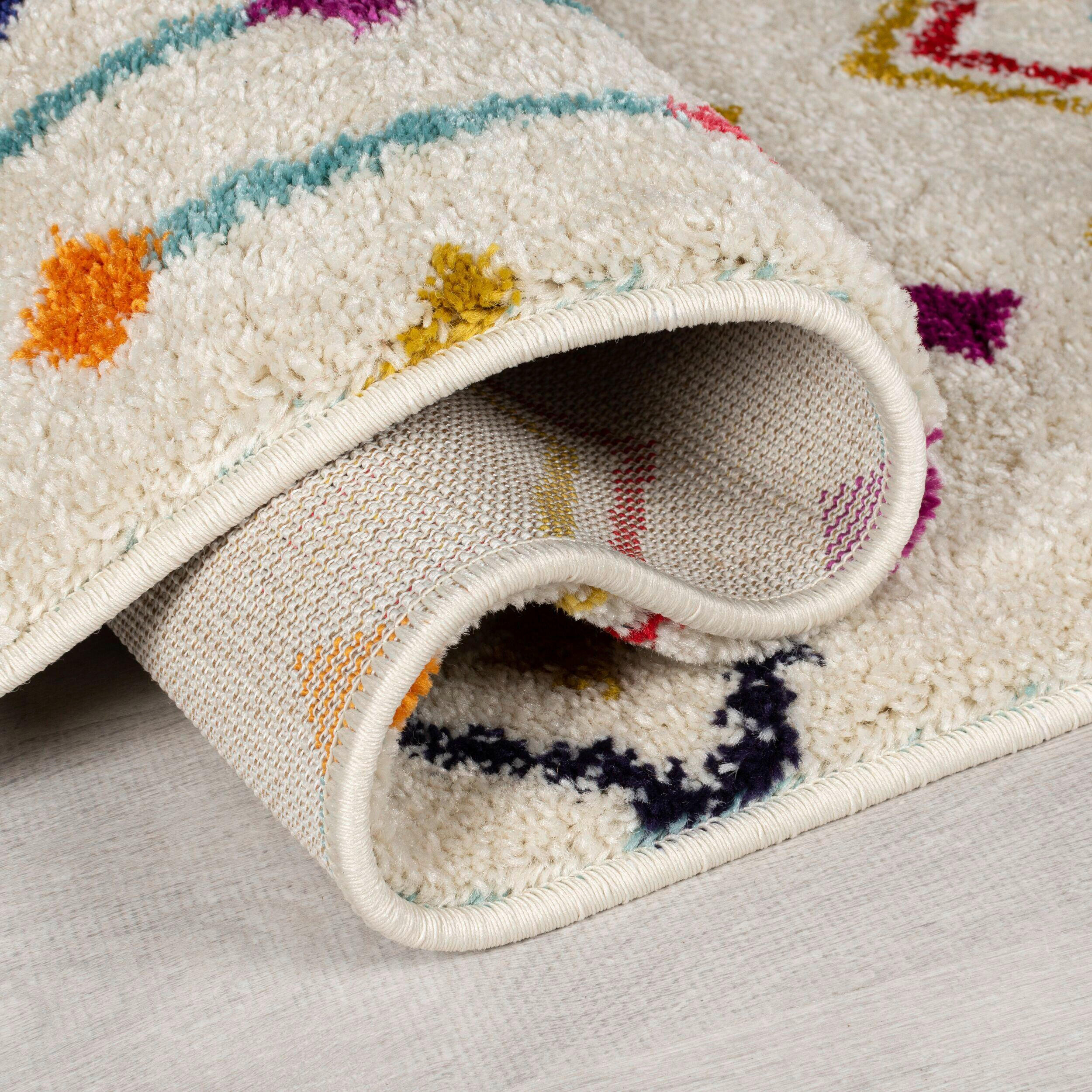 BERBERTEPPICH 120/170 cm Creme, Multicolor - Multicolor/Creme, Basics, Naturmaterialien/Textil (120/170cm) - Xora