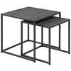 SATZTISCH in Metall, Holzwerkstoff 50/45/50 cm  - Schwarz, Trend, Holzwerkstoff/Metall (50/45/50cm) - MID.YOU