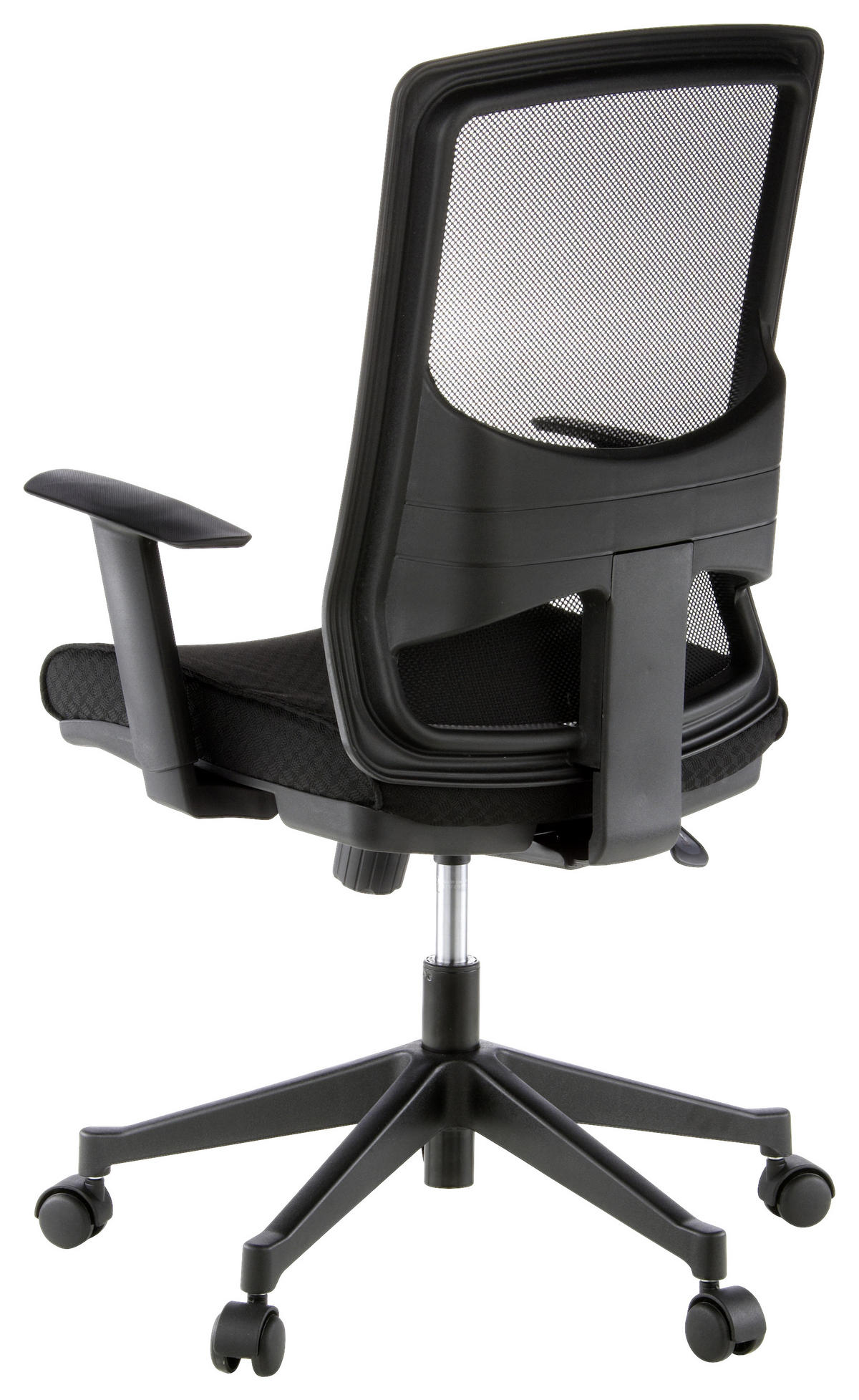 OTOČNÁ ŽIDLE, síťovina, plochá tkanina, černá - černá, Moderní, textil/plast (57/113/44cm) - MID.YOU