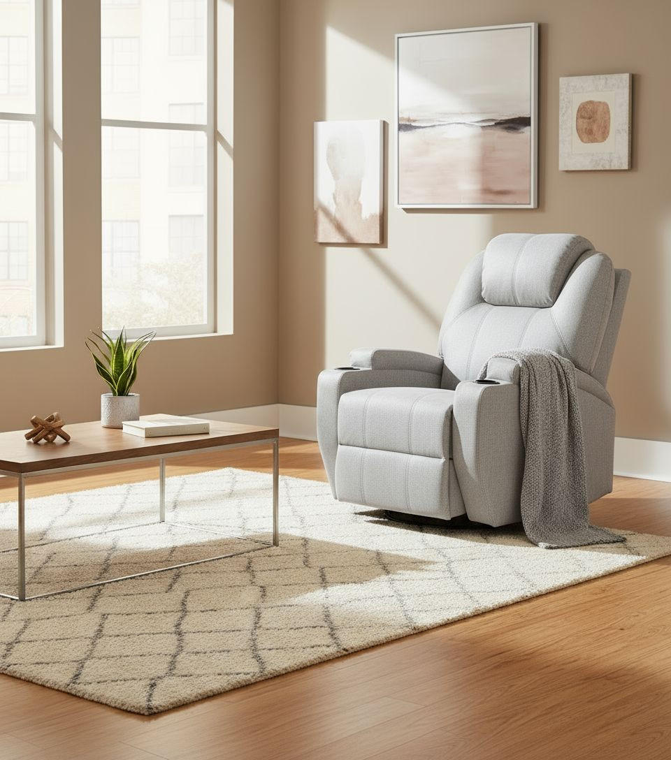 MASSAGESESSEL Mikrofaser Grau    - Schwarz/Grau, MODERN, Textil/Metall (86/110/96cm) - P & B