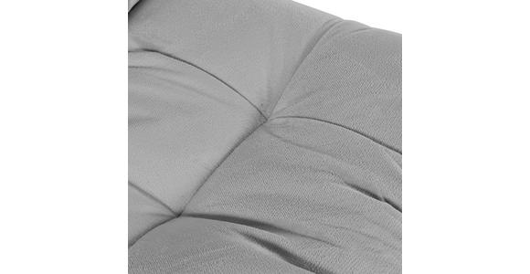 BIGSOFA in Plüsch Silberfarben  - Silberfarben/Schwarz, KONVENTIONELL, Kunststoff/Textil (262/70/115cm) - Ambia Home