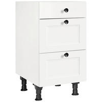 SCHUBKASTENUNTERSCHRANK 45/87/56 cm  in Weiß  - Schwarz/Weiß, MODERN, Holzwerkstoff/Metall (45/87/56cm) - Nobilia