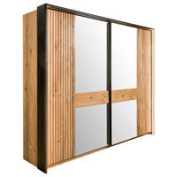 SKŘÍŇ S POSOUVACÍMI DVEŘMI, dub, barvy dubu, 242/214/67 cm - černá/barvy dubu, Lifestyle, kov/dřevo (242/214/67cm) - Linea Natura