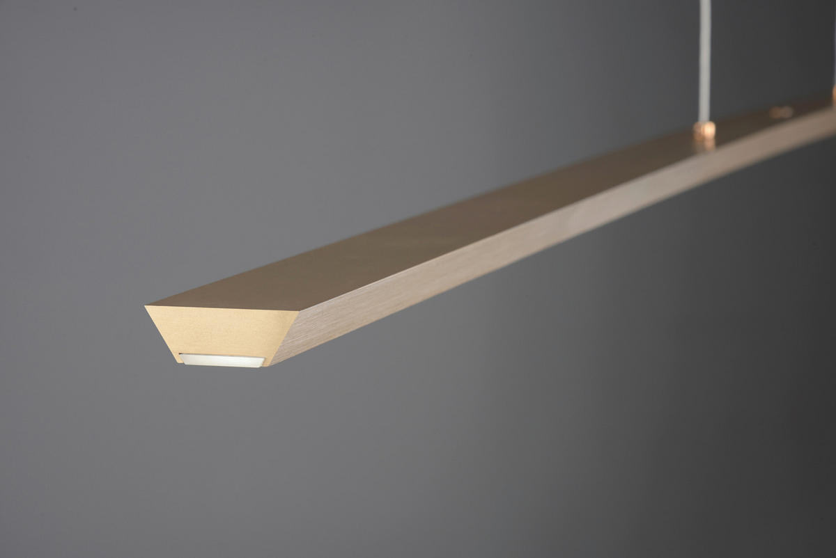 LED-HÄNGELEUCHTE 115/5/140 cm  - Platinfarben, Design, Metall (115/5/140cm) - BOPP